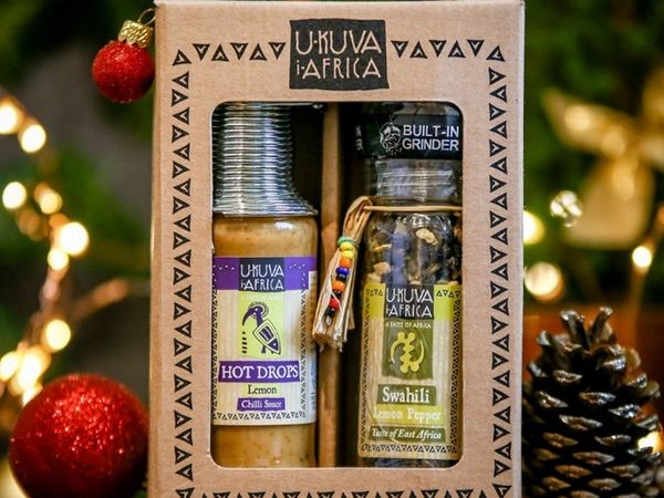 Just Trading Scotland Ukuva Lemon Hot Drops and Swahili Lemon Pepper Grinder Gift Set