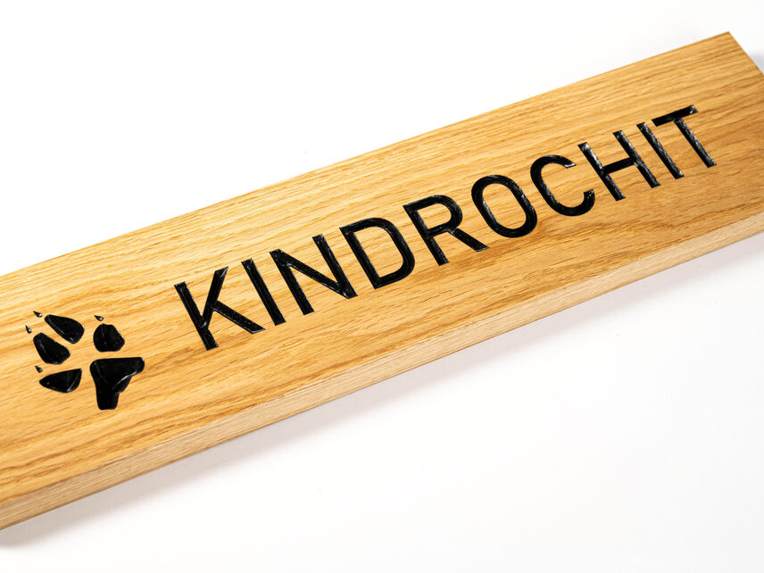 Routed Birch House sign Kindrochit 4